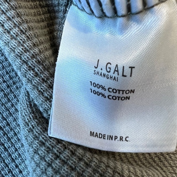 John Galt / Brandy Melville olive green waffle thermal cropped top - Picture 7 of 8